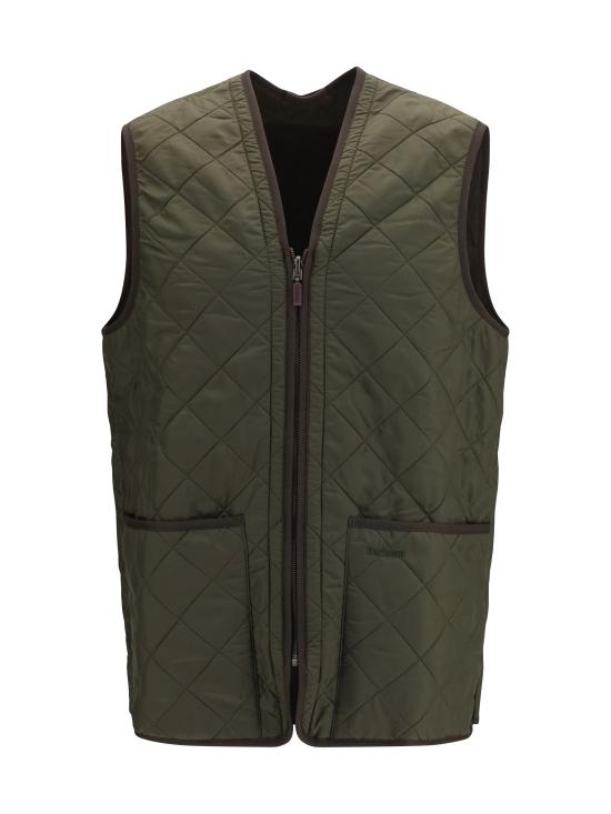 26FW 바버 폴라퀼트 지퍼인 라이너 MLI0002 OL91 GREEN