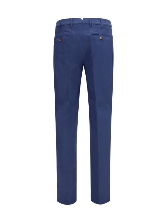 26SS 브루넬로 쿠치넬리 코튼 스트래치 미드 라이즈 슬림 핏 치노 M289LI1770 C6049 BLUE - BRUNELLO CUCINELLI