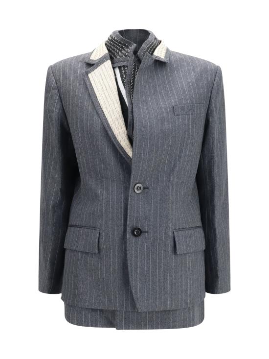 26FW 사카이 수트 자켓 2608632 001 GREY