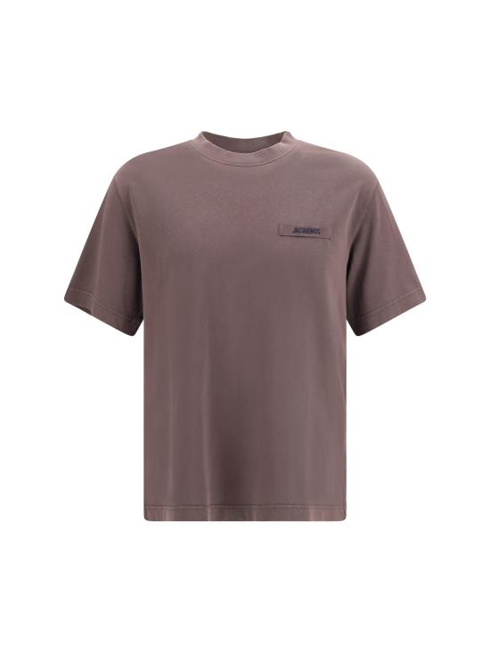 26FW 자크뮈스 그로그랭 로고 티셔츠 TSM00133AJ00226 850 BROWN