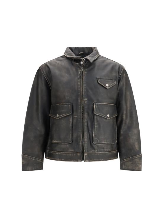 26FW 파운드 가죽 자켓 FOPF26JA01534 0015 BROWN