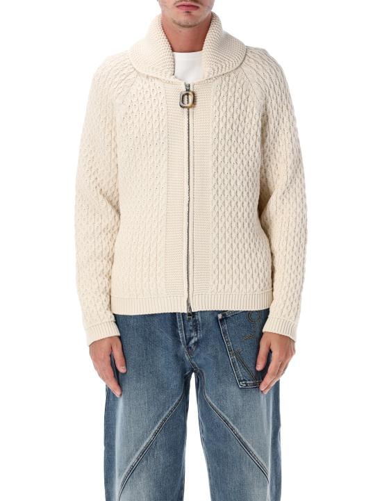 26FW JW앤더슨 집업 니트 KW1532YN0516 002 Beige