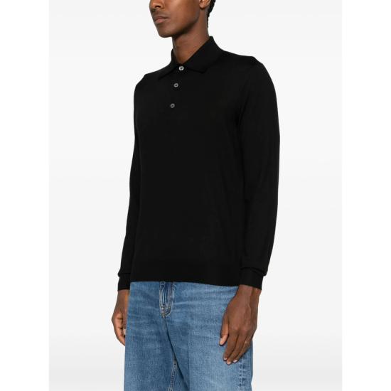 26FW 페델리 폴로 티셔츠 MU0L6547 9 BLACK - FEDELI
