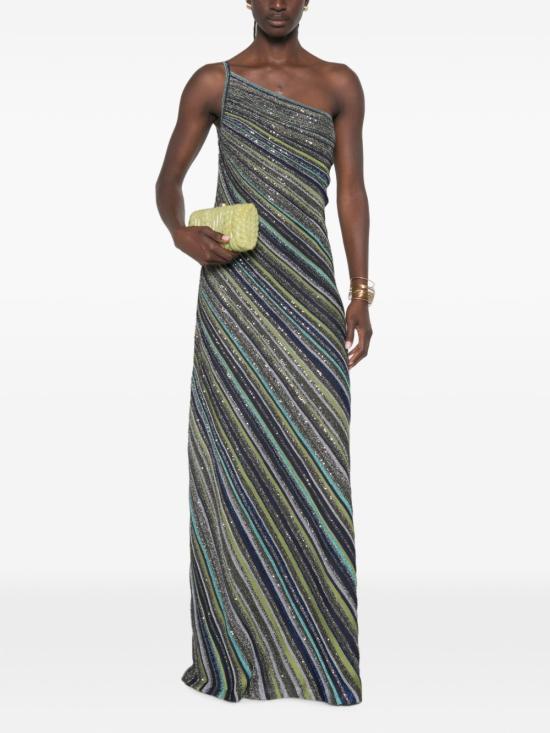 26FW 미소니 롱 원피스 DS26WG02 BK01J8S616T GREEN - MISSONI