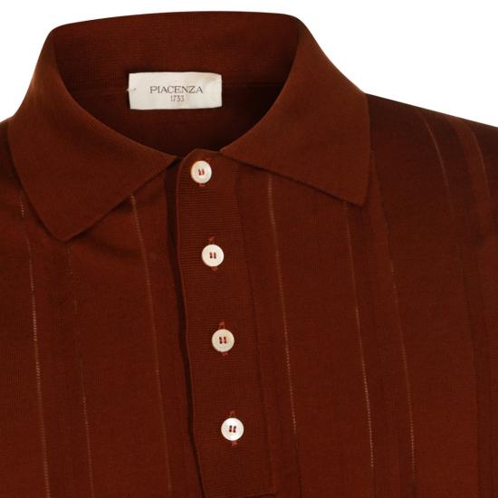 26SS 피아젠차 폴로 티셔츠 M1140018001005170 Brown - PIACENZA 1733
