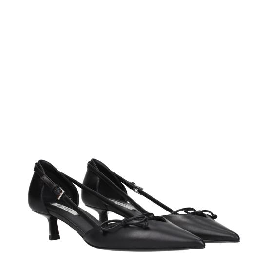 26SS 프라다 오픈 사이드 레더 펌프스 오픈 사이드 레더 펌프스 1I442O011045F0002 - PRADA