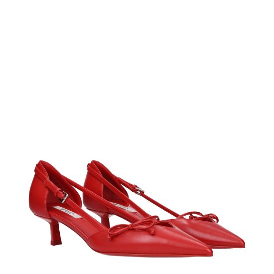 26SS 프라다 오픈 사이드 레더 펌프스 오픈 사이드 레더 펌프스 1I442O011045F0011 - PRADA