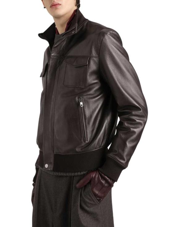 26FW 돌체앤가바나 가죽 자켓 G9CHULHUL18 M1213 MARRONE - DOLCE & GABBANA