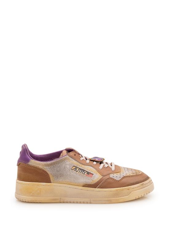 26FW 오트리 슈퍼 빈티지 메달리스트 로우 레더 스니커즈 AVLW HK01 WHT CHIPMUNK