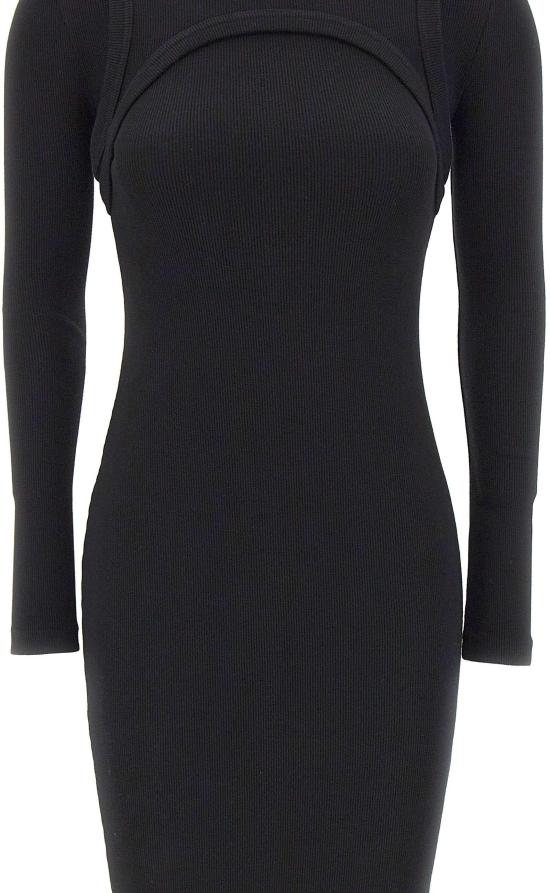 26FW 오프화이트 롱 원피스 2FU00681TW003 BLACK - OFF WHITE