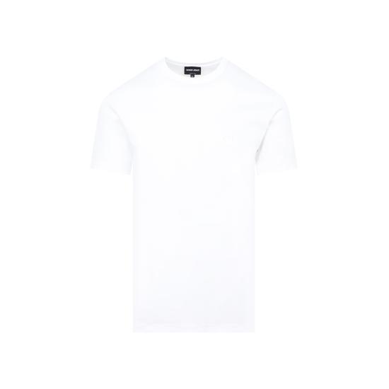 26FW 조르지오 아르마니 반팔 티셔츠 3HSM72 SJTKZ U0002 BIANCO OTTICO - GIORGIO ARMANI