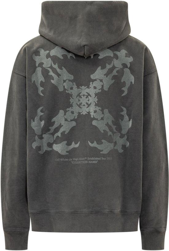 26FW 오프화이트 후드 티셔츠 44MBB085F26F00J001 DONKERGREY - OFF WHITE