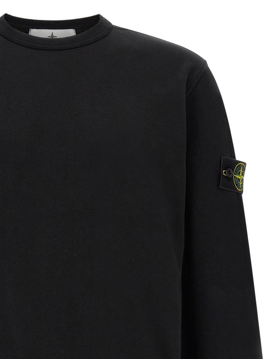 26FW 스톤 아일랜드 긴팔 티셔츠 배지  스웨트셔츠 블랙 - STONE ISLAND