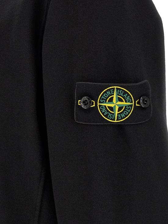 26FW 스톤 아일랜드 긴팔 티셔츠 배지  스웨트셔츠 블랙 - STONE ISLAND