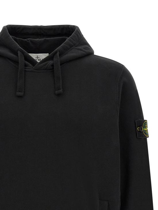 26FW 스톤 아일랜드 긴팔 티셔츠 배지  스웨트셔츠 블랙 - STONE ISLAND