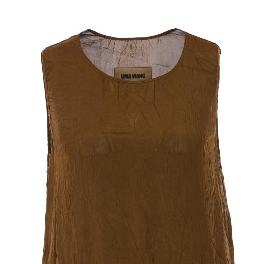 26FW 우마 왕 미디 원피스 UP5007 UW240 MUSTARD - UMA WANG