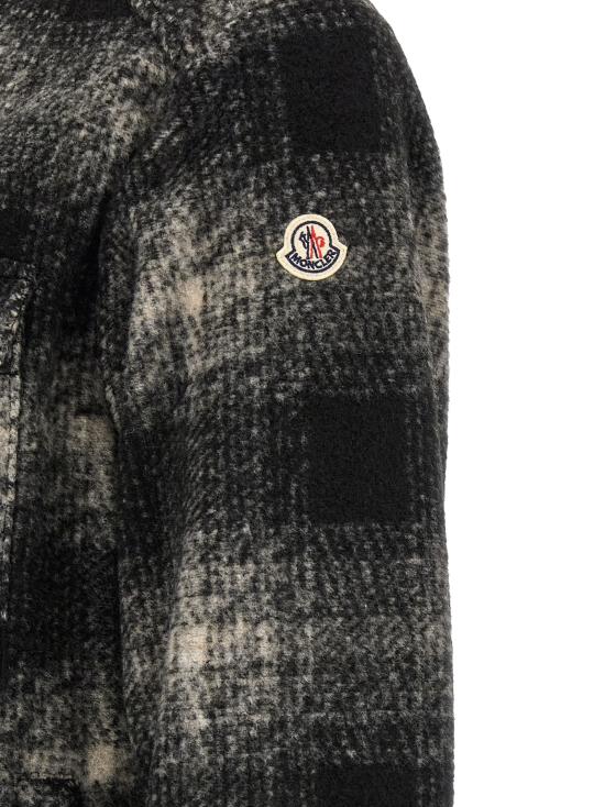 26FW 몽클레어 체크 플란넬 집업 셔츠 자켓 L20912F0003589BKBF99 Gray - MONCLER