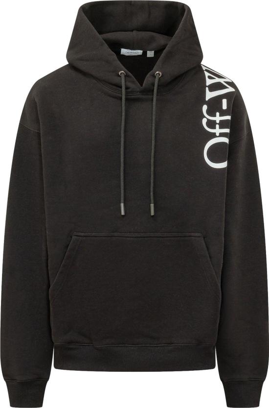 26FW 오프화이트 후드 티셔츠 44MBB085F26F00O001 BLACK