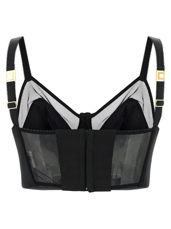 26FW 엘리자베타프랜치 탑 쿨 울 앤 튤  (블랙) - ELISABETTA FRANCHI