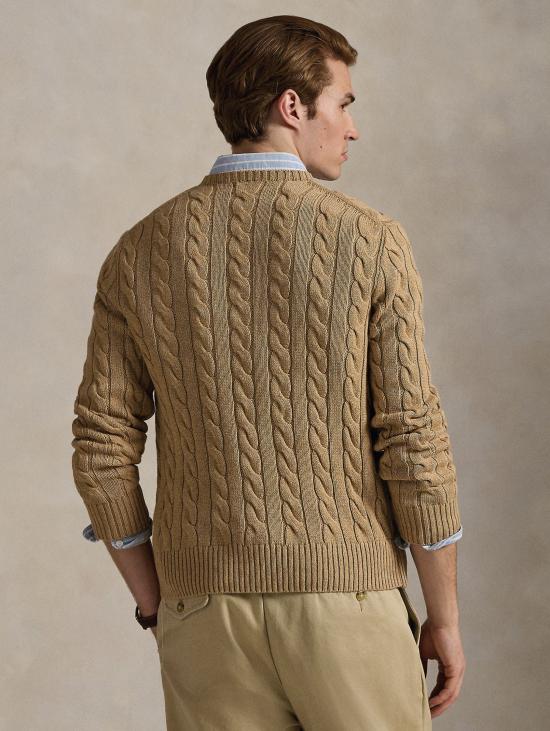 26FW 랄프 로렌 스웨터 Cotone a Trecce Cammello의 말리아 - RALPH LAUREN