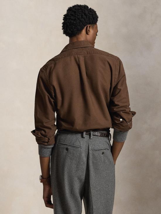 26FW 랄프 로렌 긴팔 셔츠 카미시아 옥스퍼드 커스텀 핏 틴타(Capo Marrone) - RALPH LAUREN
