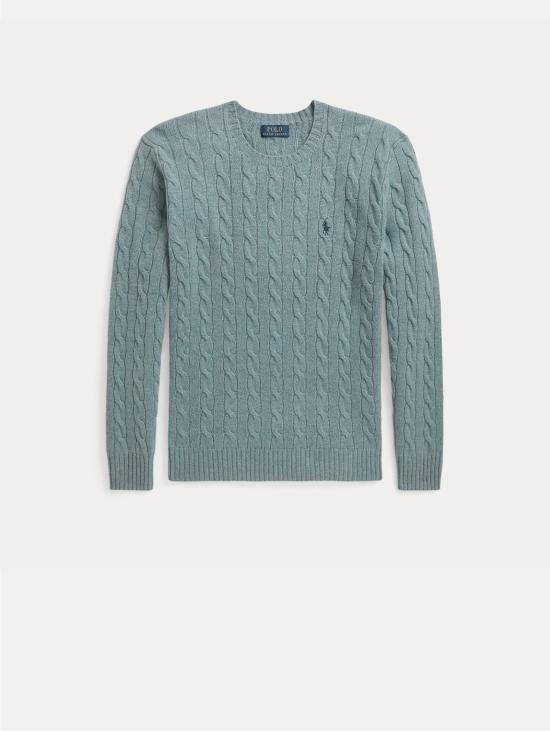 26FW 랄프 로렌 스웨터 Misto Cashmere Turchese 소재의 Maglia Girocollo - RALPH LAUREN