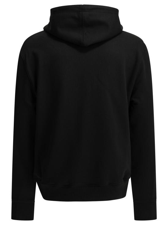 26FW 아미 긴팔 티셔츠 로고가 있는 후드티 블랙 - AMI