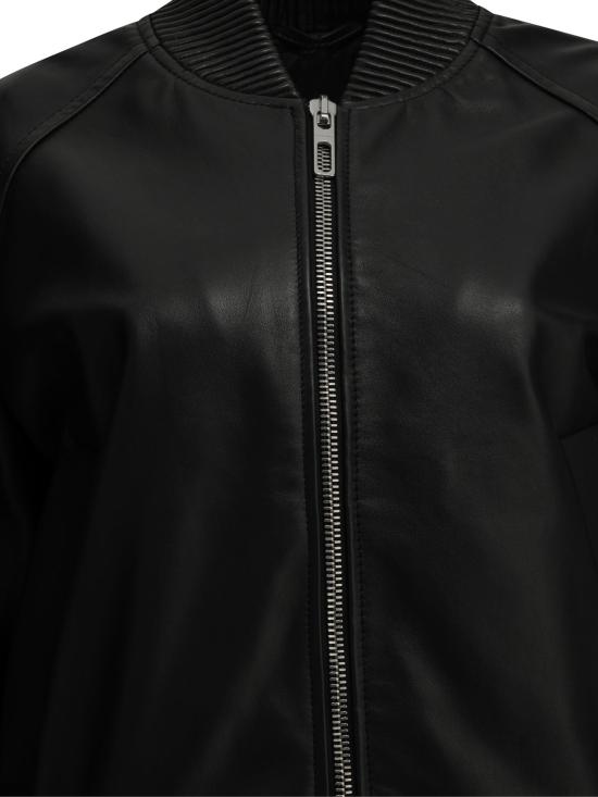 26FW 스포트막스 아우터 나파 가죽 재킷 및 코트 블랙 - SPORTMAX