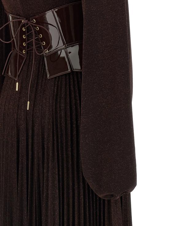 26FW 엘리자베타프랜치 롱 원피스 레드카펫 드레스 브라운 - ELISABETTA FRANCHI