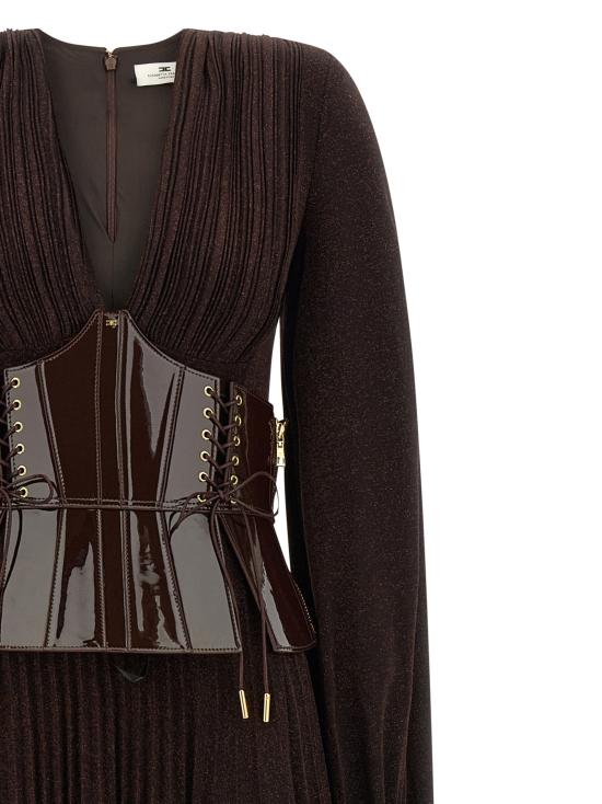 26FW 엘리자베타프랜치 롱 원피스 레드카펫 드레스 브라운 - ELISABETTA FRANCHI