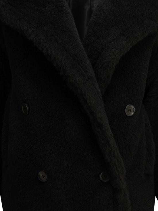 26FW 막스마라 아우터 짧은 알파카 코트, 재킷 및 코트, 블랙 - MAX MARA