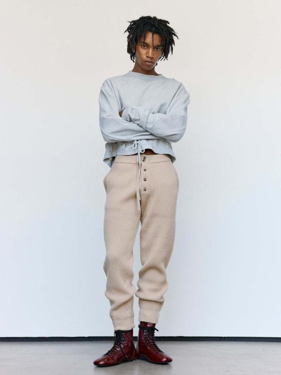  드리스 반 노튼 긴팔 티셔츠 Dries Van Noten Hasterfield 크롭 스웨트셔츠
