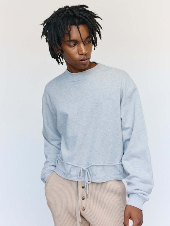  드리스 반 노튼 긴팔 티셔츠 Dries Van Noten Hasterfield 크롭 스웨트셔츠 - DRIES VAN NOTEN