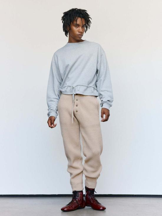  드리스 반 노튼 긴팔 티셔츠 Dries Van Noten Hasterfield 크롭 스웨트셔츠 - DRIES VAN NOTEN
