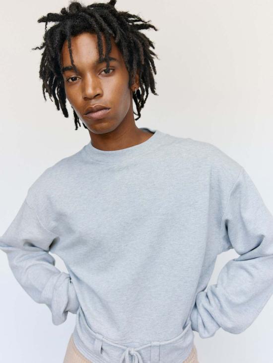  드리스 반 노튼 긴팔 티셔츠 Dries Van Noten Hasterfield 크롭 스웨트셔츠 - DRIES VAN NOTEN