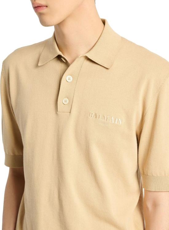26FW 발망 폴로 티셔츠 HH1GB045KK240FR BEIGE - BALMAIN