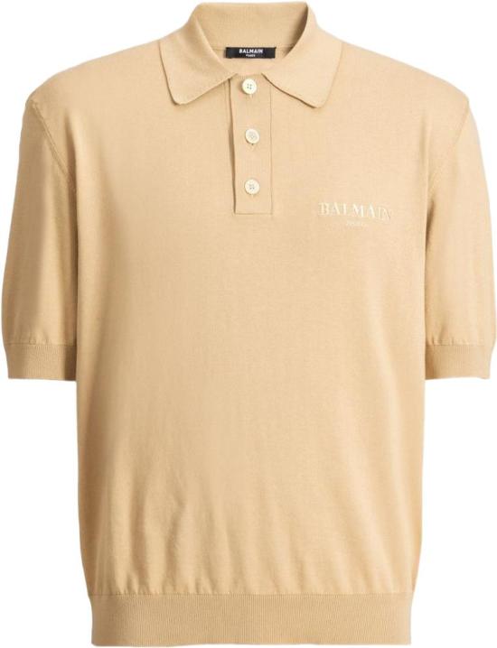 26FW 발망 폴로 티셔츠 HH1GB045KK240FR BEIGE