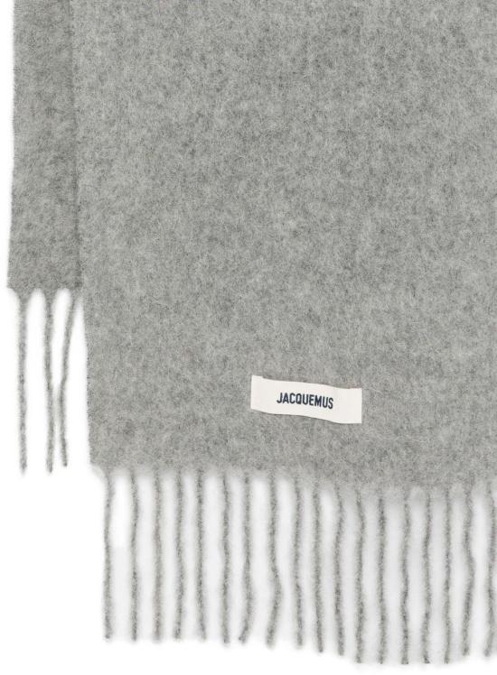 25FW 자크뮈스 프린지 울 스카프 ACU00572BOT4032950 LICHTGREY - JACQUEMUS