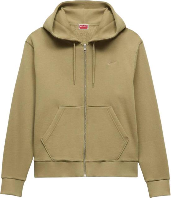 26FW 겐조 후드 티셔츠 FG65HO2654MJ50 DONKERGREEN
