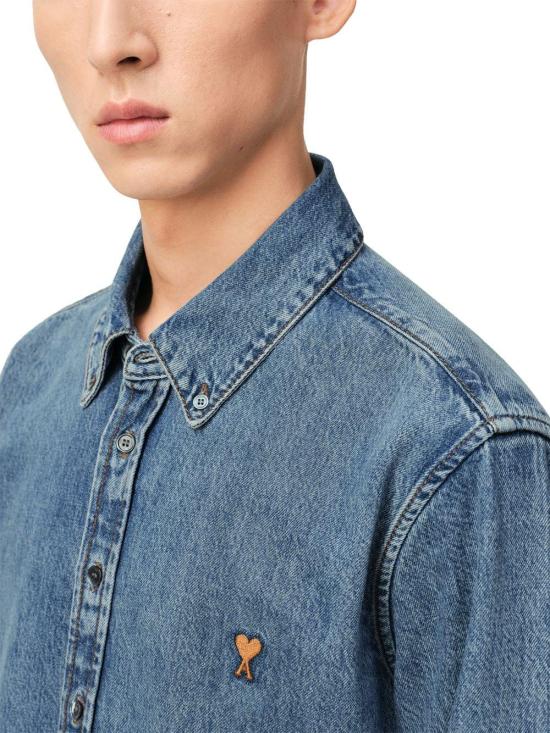 26FW 아미 데님 데님 셔츠 USH786DE0056480 BLUE - AMI