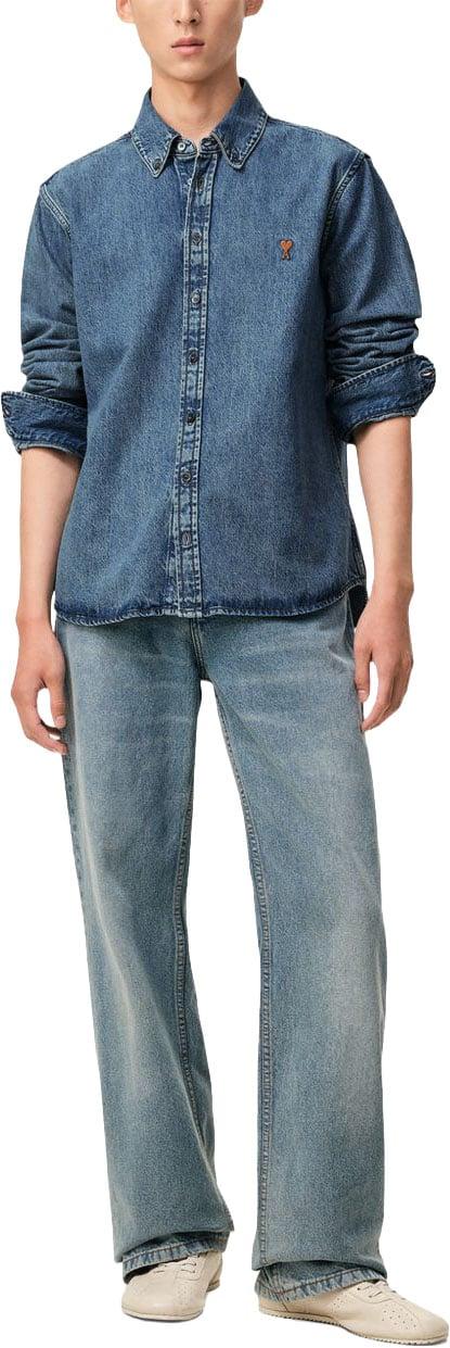 26FW 아미 데님 데님 셔츠 USH786DE0056480 BLUE - AMI