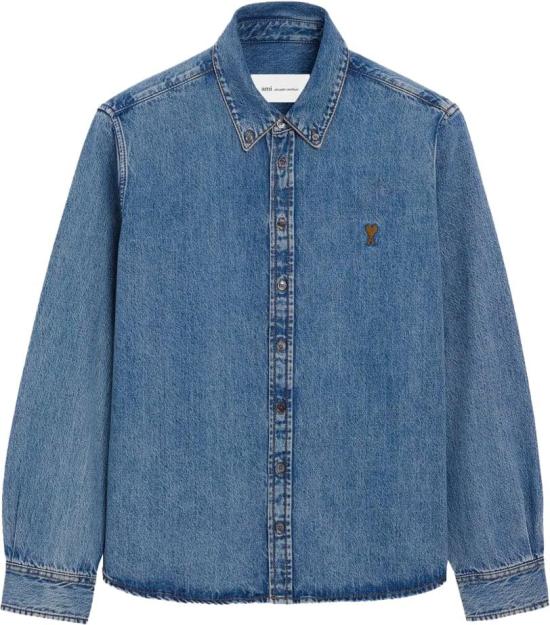 26FW 아미 데님 데님 셔츠 USH786DE0056480 BLUE