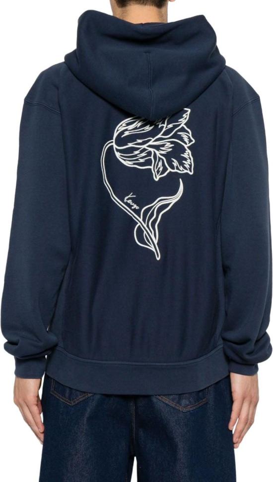 26FW 겐조 후드 티셔츠 FG65HO2714MJ79 NAVY - KENZO