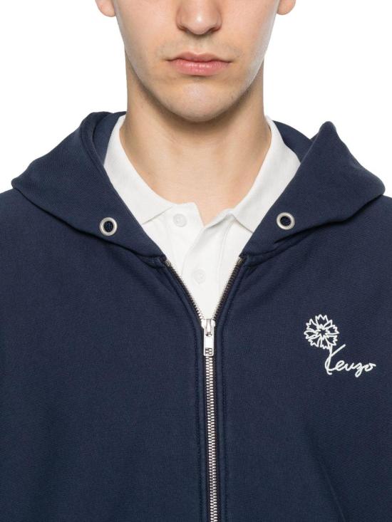 26FW 겐조 후드 티셔츠 FG65HO2714MJ79 NAVY - KENZO