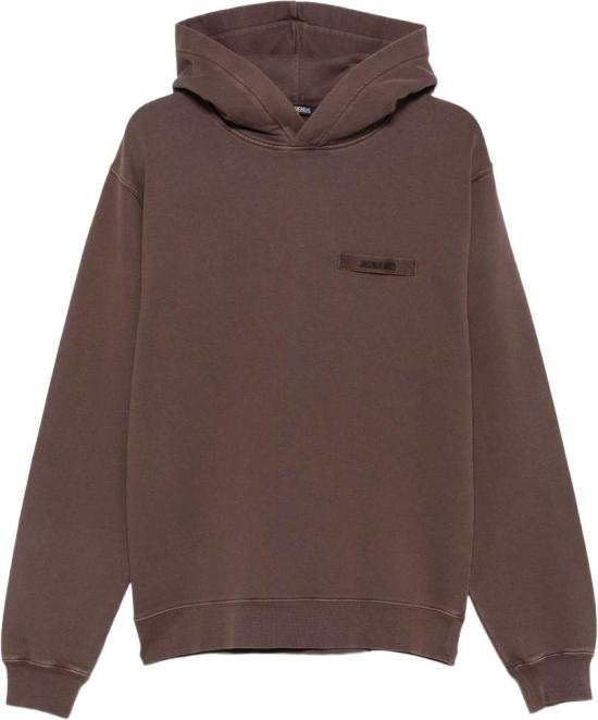26FW 자크뮈스 그로그랭 후드 티셔츠 HOM00247AJ00126850 BROWN