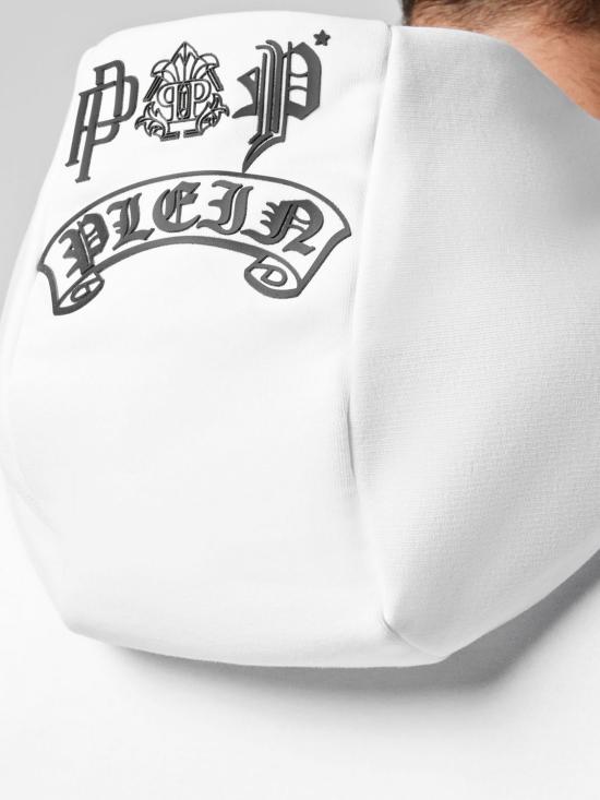 26SS 필립 플레인 후드 티셔츠 UACCUJB0056PJO002N 01 White - PHILIPP PLEIN