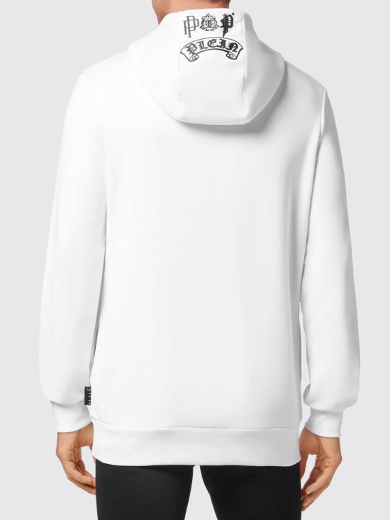 26SS 필립 플레인 후드 티셔츠 UACCUJB0056PJO002N 01 White - PHILIPP PLEIN