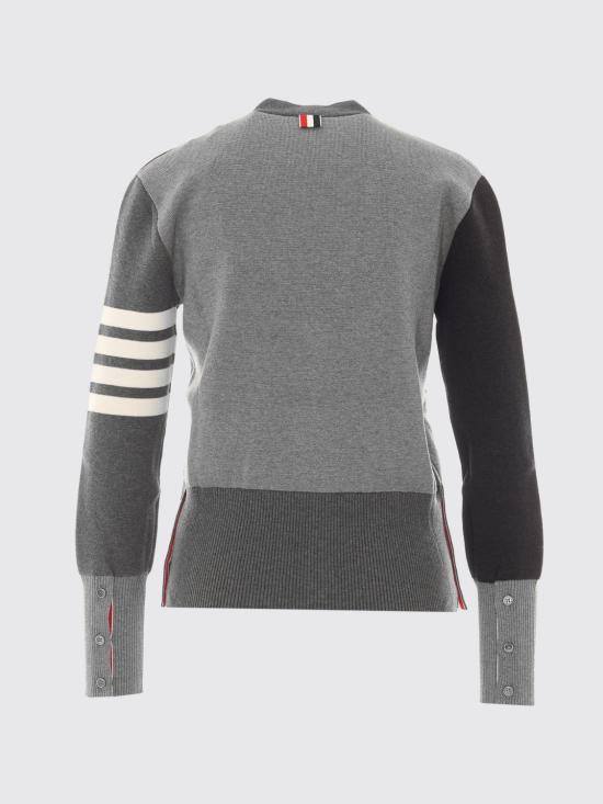 26FW 톰브라운 펀믹스 밀라노 스티치 4바 코튼 가디건 FKC207F00219 982 Grey - THOM BROWNE