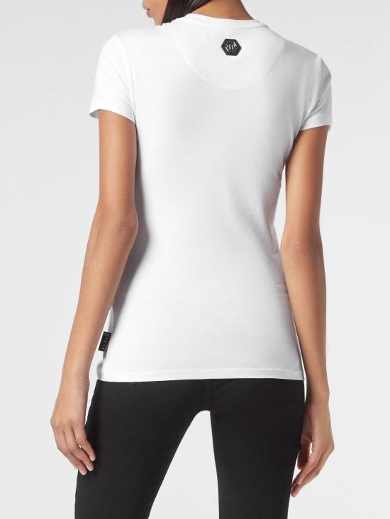 26SS 필립 플레인 반팔 티셔츠 LABCWTK1914PTE003N 01 White - PHILIPP PLEIN