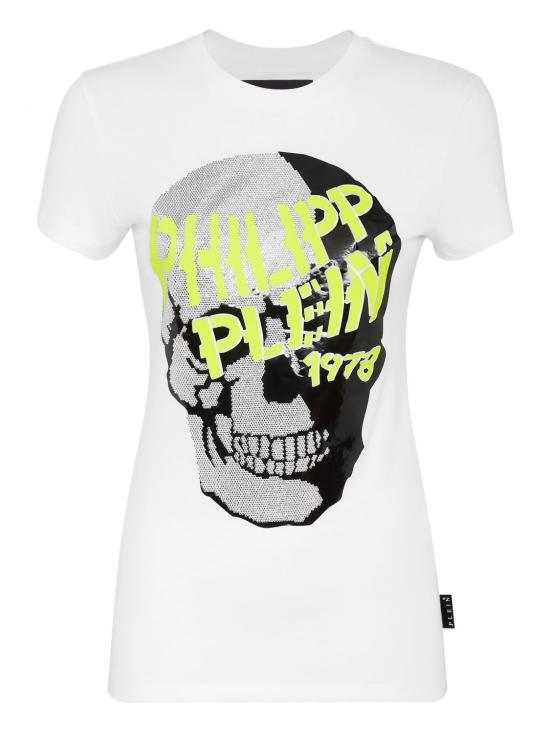 26SS 필립 플레인 반팔 티셔츠 LABCWTK1914PTE003N 01 White - PHILIPP PLEIN